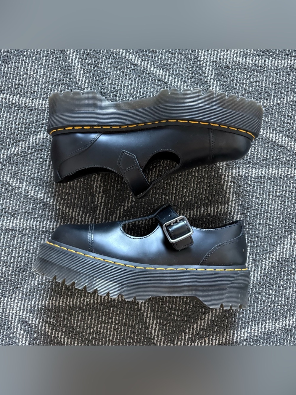 Dr. Martens Black Bethan Mary Jane Platform Shoes Women’s Size 9